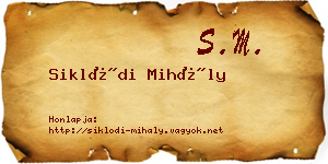 Siklódi Mihály névjegykártya